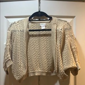 Motherhood maternity tan colored knit shrug